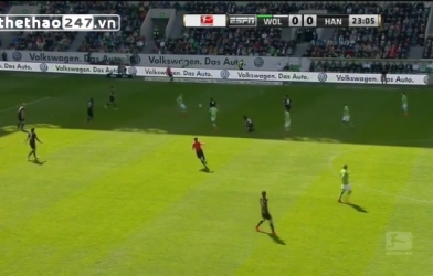 Video clip bàn thắng: Wolfsburg 2 - 2 Hannover 96 (VĐQG Đức)